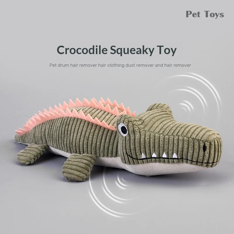 Realistic Crocodile Plush Pet Toys Squeaky Chew Toy for Puppies Boredom Grinding Teeth Interactive 1005011961779524