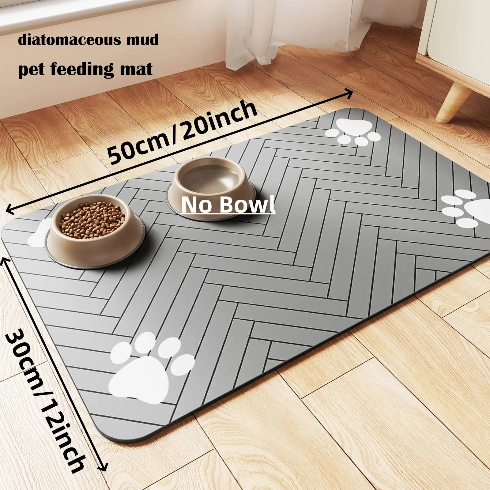 Pet Feeding Mat-Absorbent Pet Placemat for Food and Water Bowl with Waterproof Rubber Backing Quick 1005011962271602