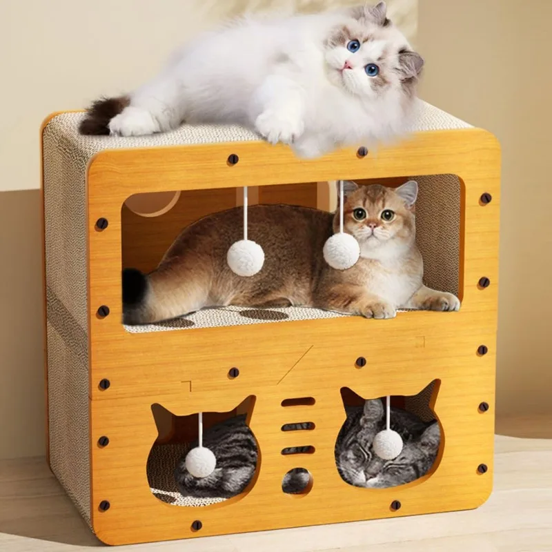 Two-layer Multifunctional Cat House Cat Bed Cat Scratching Board Soft Comfortable Eco Friendly for 1005011962979326