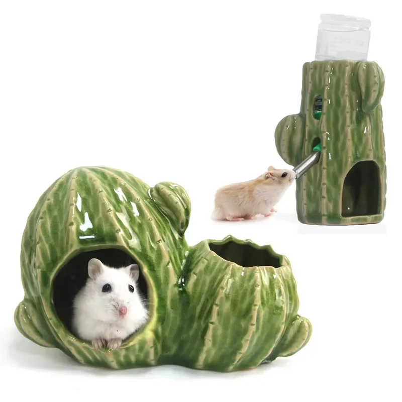 Hamster house for rats small pet items ceramic cactus cage for hedgehog hamster cage for a rabbit 1005011963513644