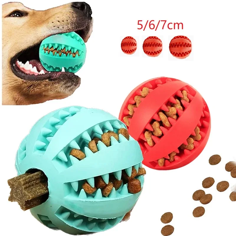Dog Toy Ball Interactive Rubber Balls Puppy Chewing Toys Pet Tooth Cleaning Ball Cats Pets Food 1005011964112328