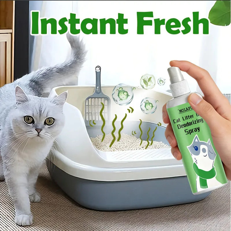 Cat Litter Deodorizing Spray, Multi-Purpose Deodorizer for Cats and Litter Boxes 1005011965772907