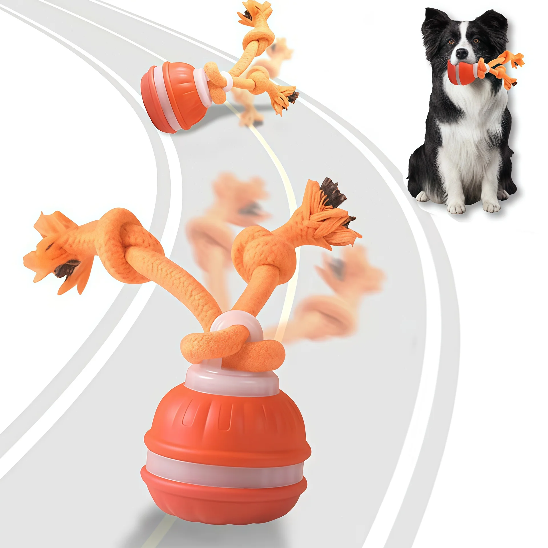 Smart Dog Toys Interactive Teasing Ball With Motion Activated Automatic Moving Squeaky Dog Toy 1005011966555794