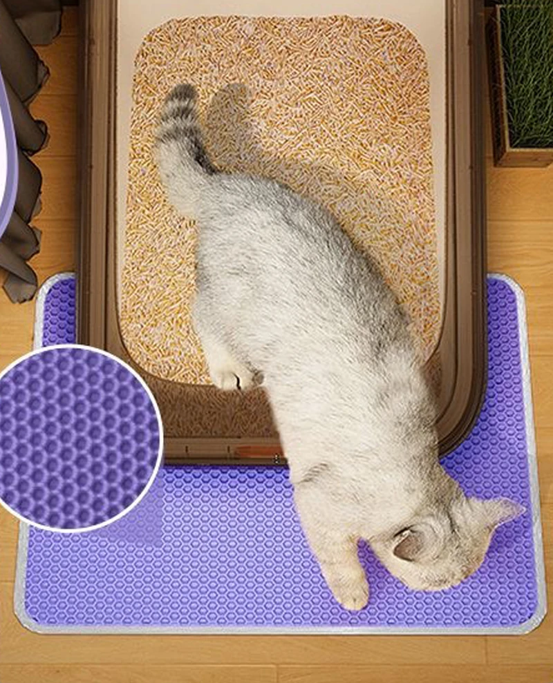 Double Layer Cat Litter Mat Waterproof Pet Toilet Cat Litter Trapping Mat Non Slip Double Layer 1005011968831604