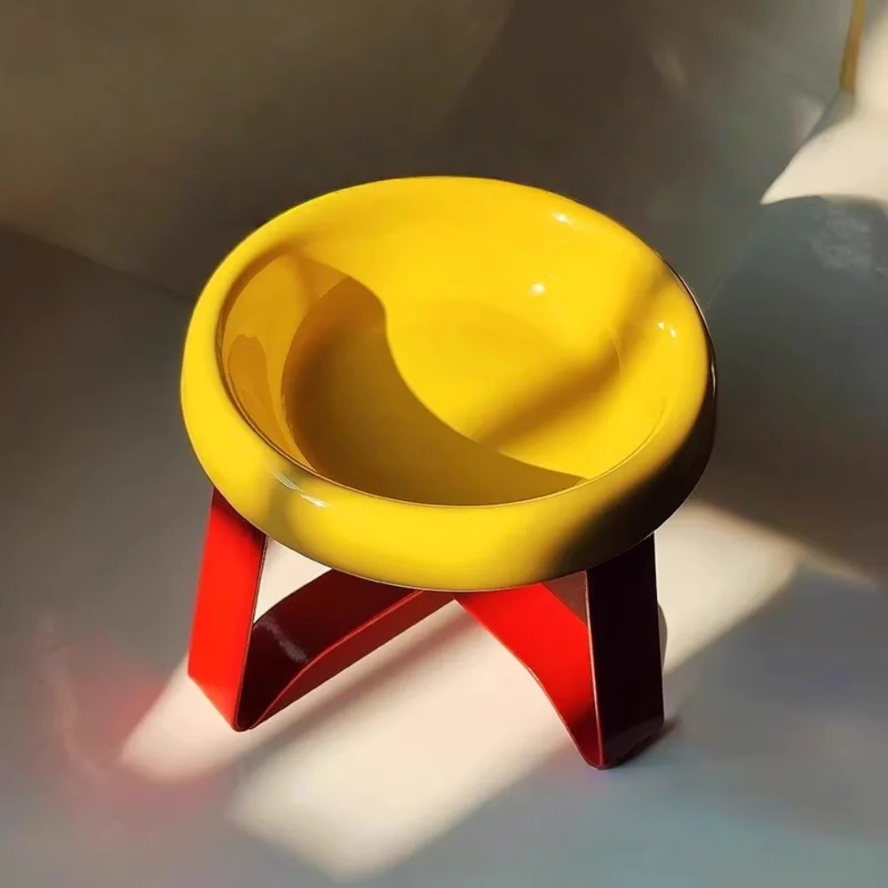 Elevated Pet Bowl Set: Raised Feeder with Stand to Prevent Cat Acne & Aid Digestion for Neck Support 1005011969731396