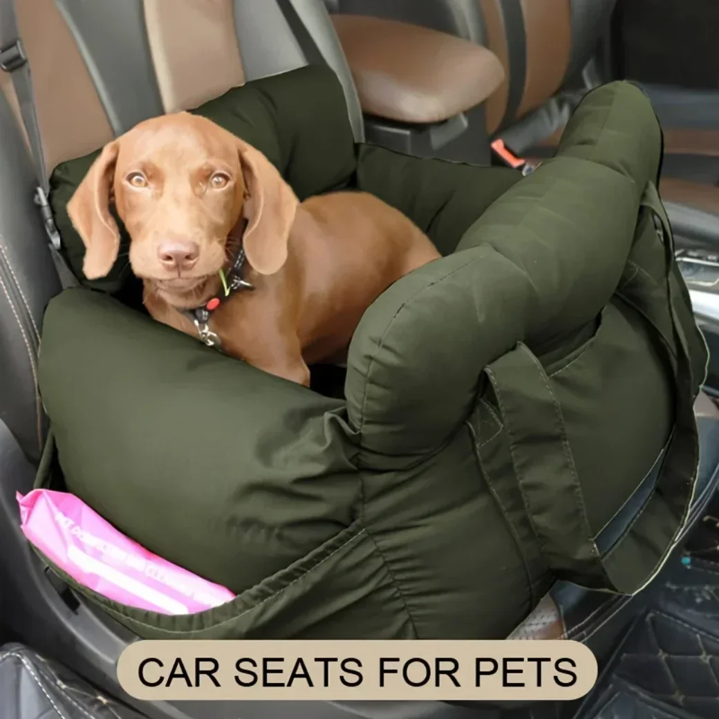 New Dog Car Seat with Safety Belt, Non-Slip Pet Car Bed for Small Dogs 1005011969874304
