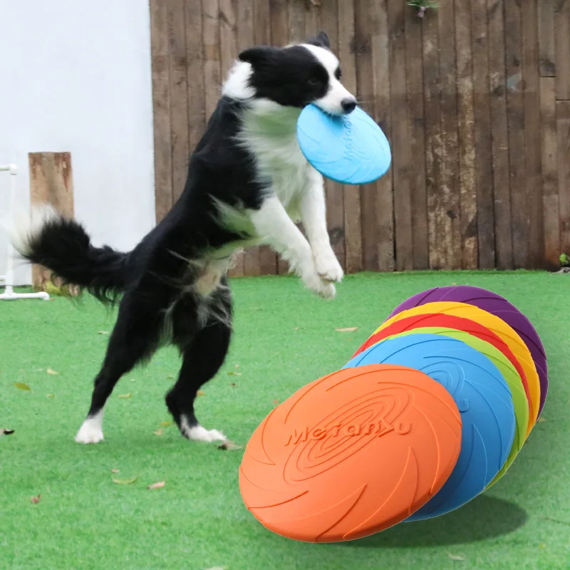 Dog Flying Disc Toy Rubber Pet Bite Resistant Floating Water for Training Throwing Interactive Play 1005011972820160