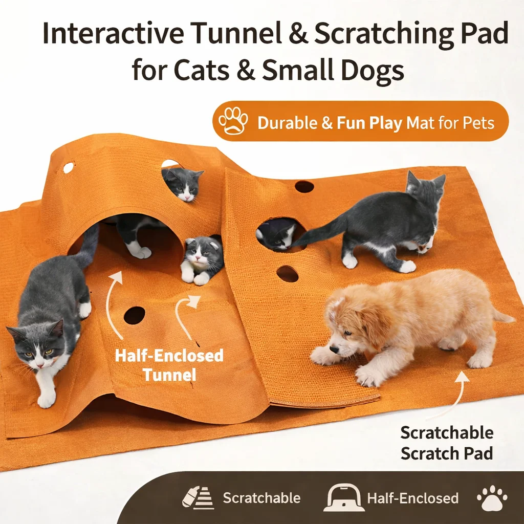 Foldable Cat Activity Mat Indoor Play Blanket 1005011976766131