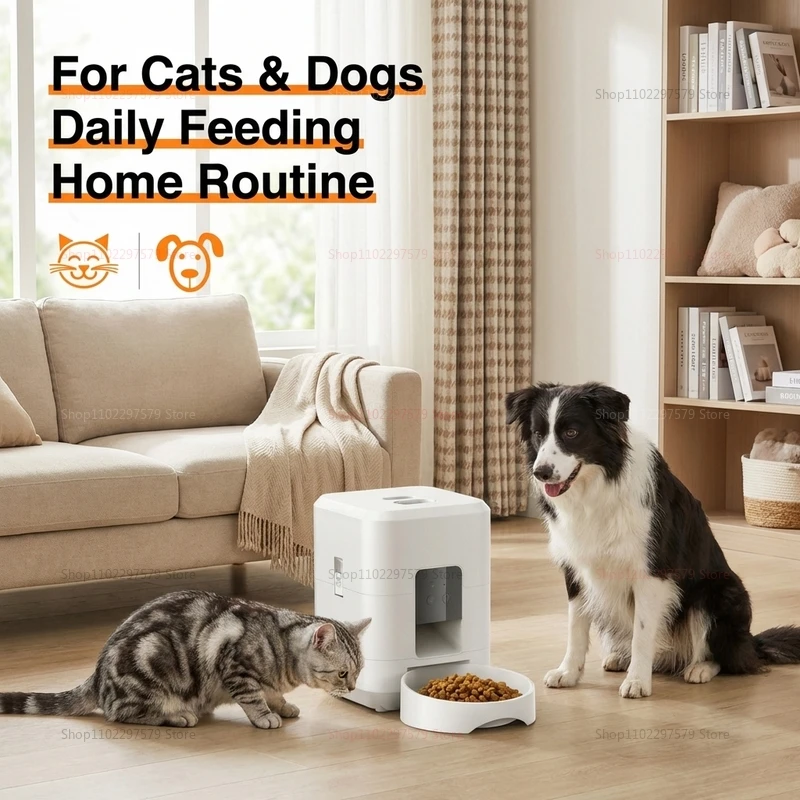2L WiFi Smart Pet Feeder Automatic Cats and Dogs Food Dispenser Remote App Control Regular Feeding 1005011978684849