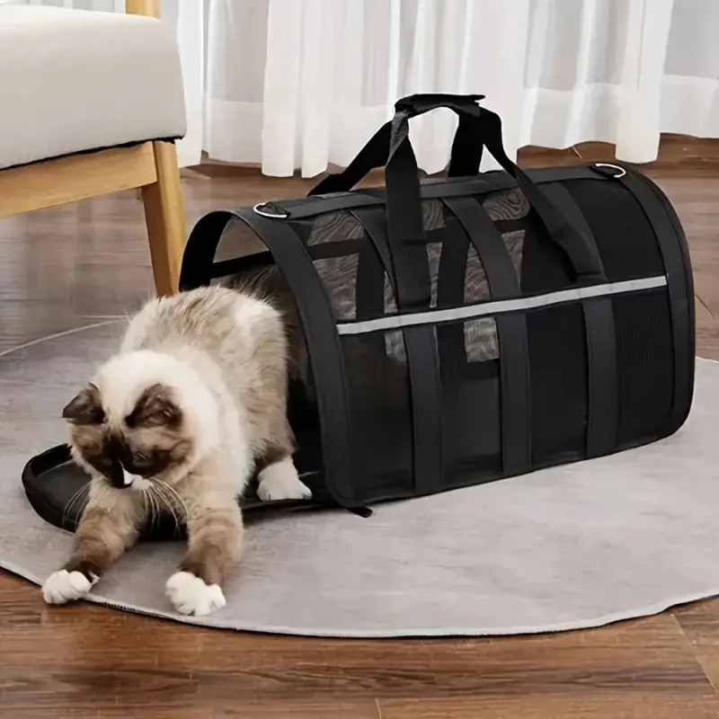 Ventilated Pet Carrier for Cats and Dogs, Lightweight and Durable with Secure Zipper 1005011978857034
