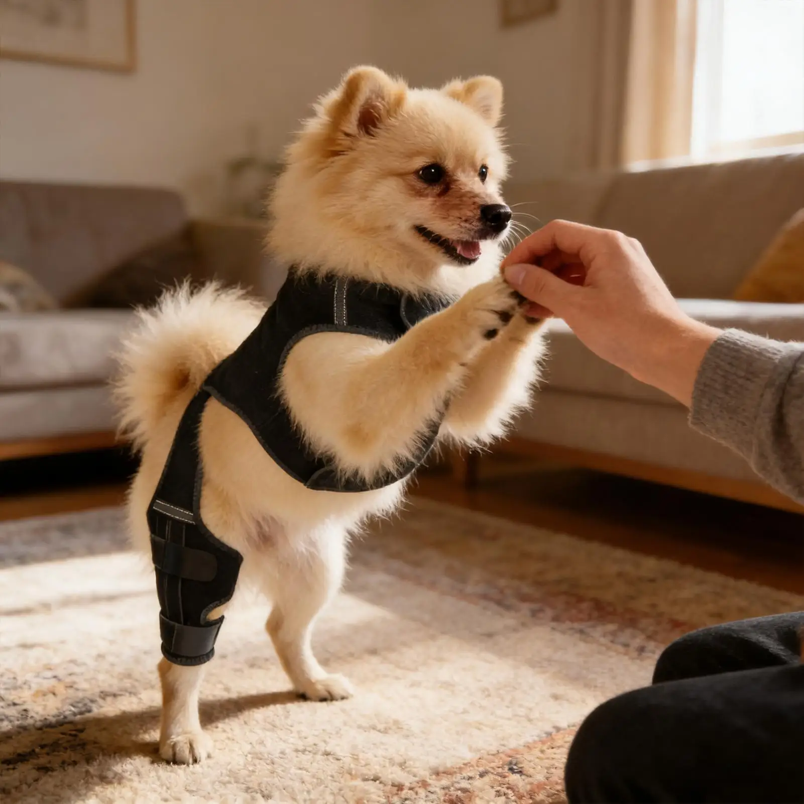 Dog Hip Brace Adjustable Joint Wrap Dog Back Leg Brace with 4 Metal Stabilizers for Pet Hiking 1005011979351494