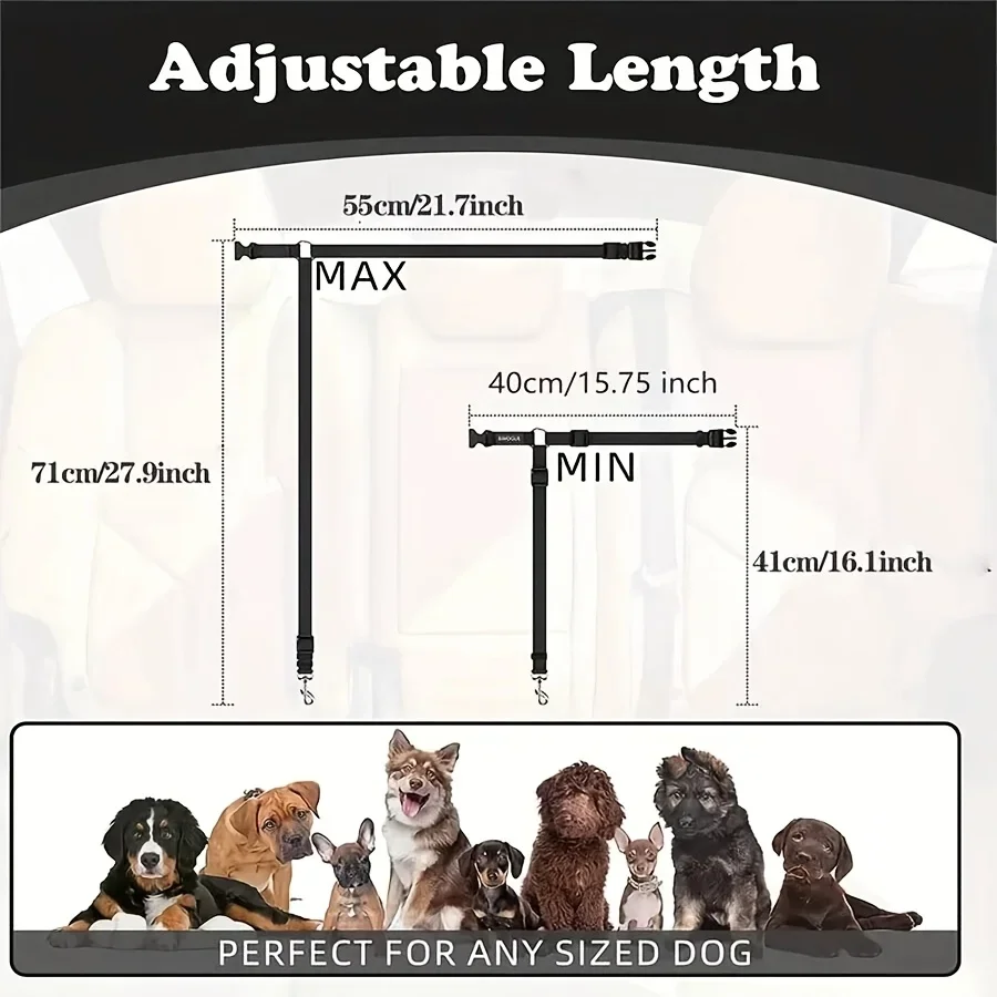 Dog Seat Belt for Vehicle Secure, Pet Car Tether Safety Leash for Dogs In Vehicles 1005011984223376
