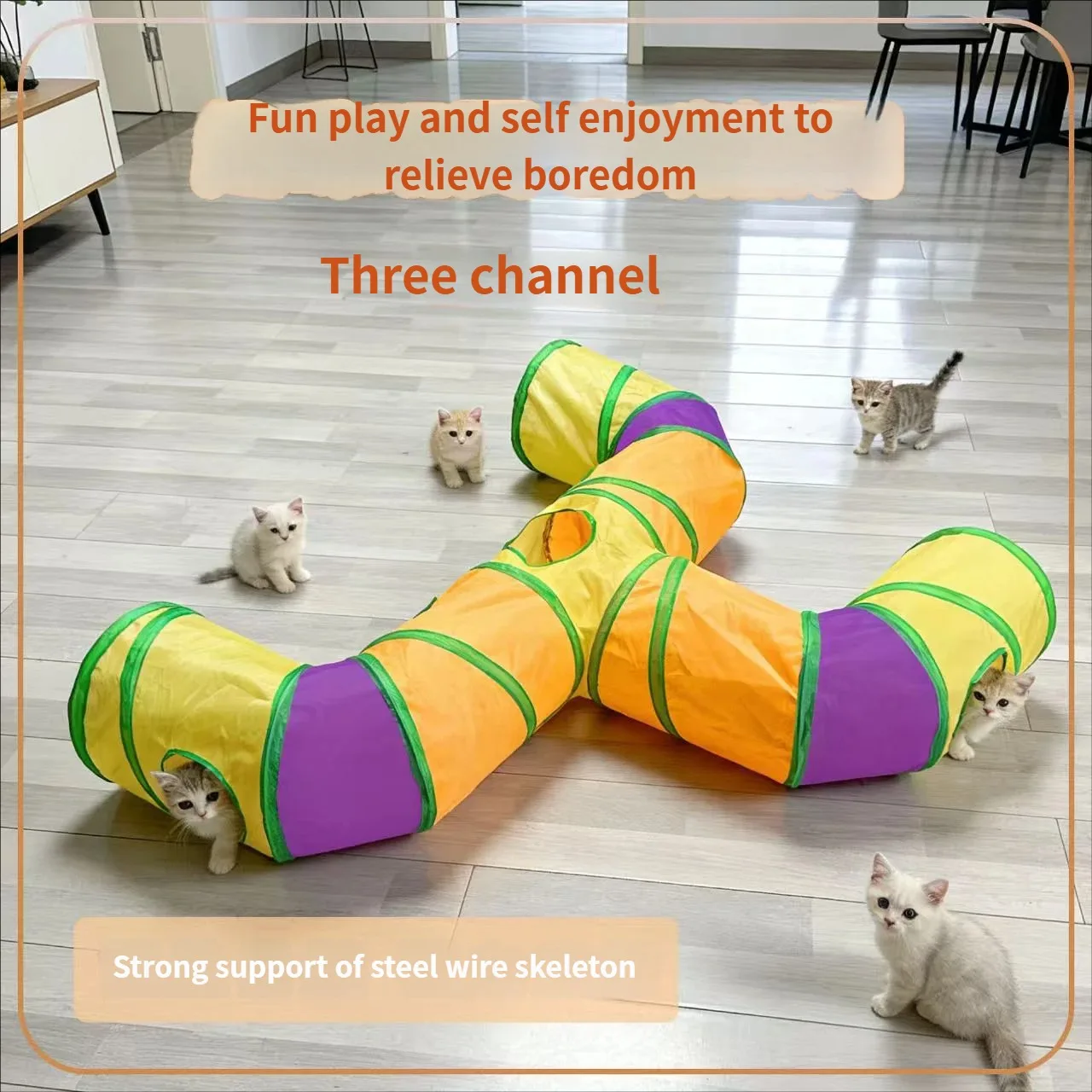 Collapsible Cat Tunnel Pet Tube Indoor Outdoor Play Puzzle Exercising Hiding Training Toy 1005011985881022