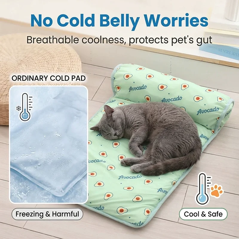 Ice Silk Cooling Pet Mat Summer Cold Feeling Sleeping Pad Non Slip Breathable Ice Pad for Cat Dog 1005011989800578