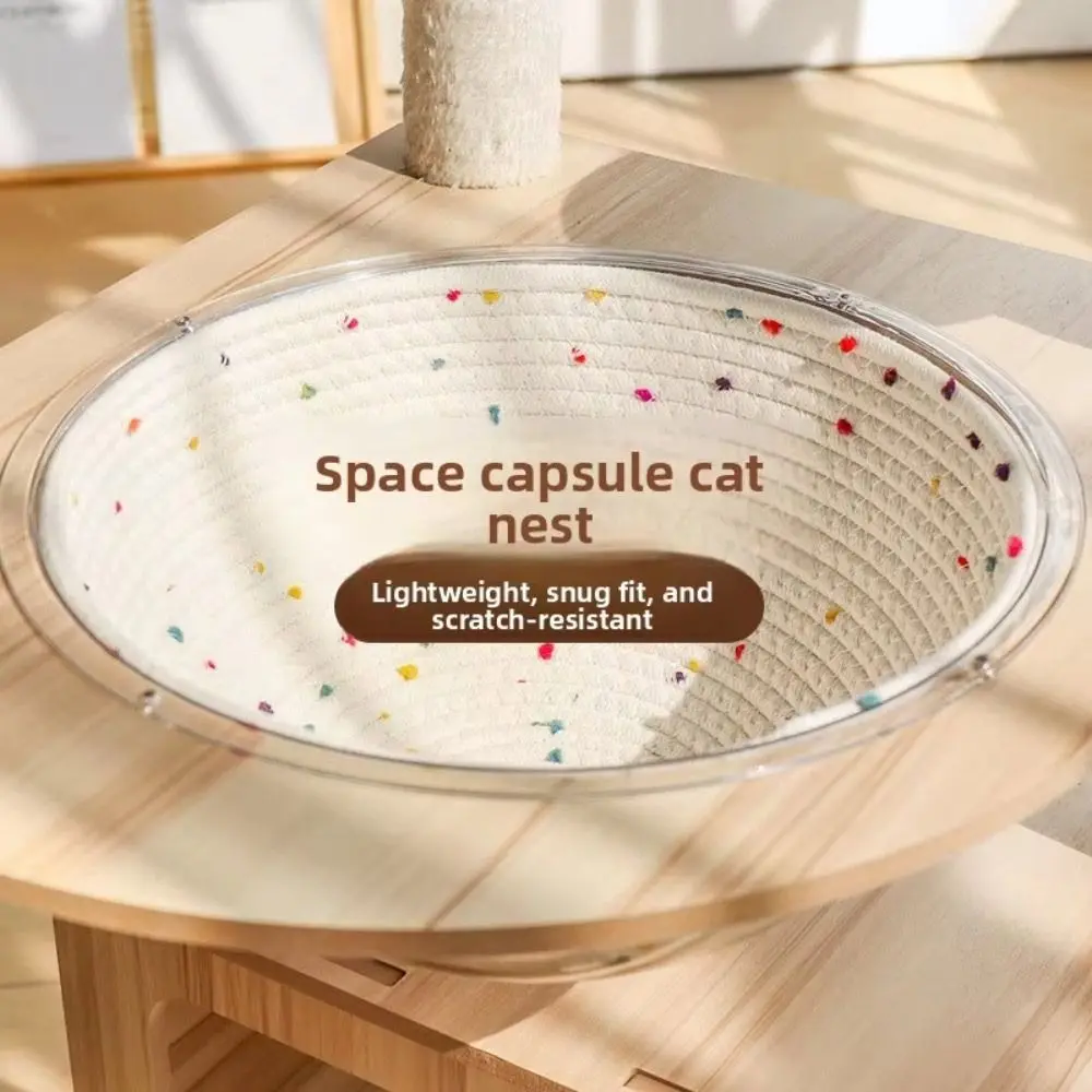 Removable Round Nest Pad Breathable Cotton Rope Woven Capsule Cat Bed Mat Scratch Proof Washable 1005011990193712