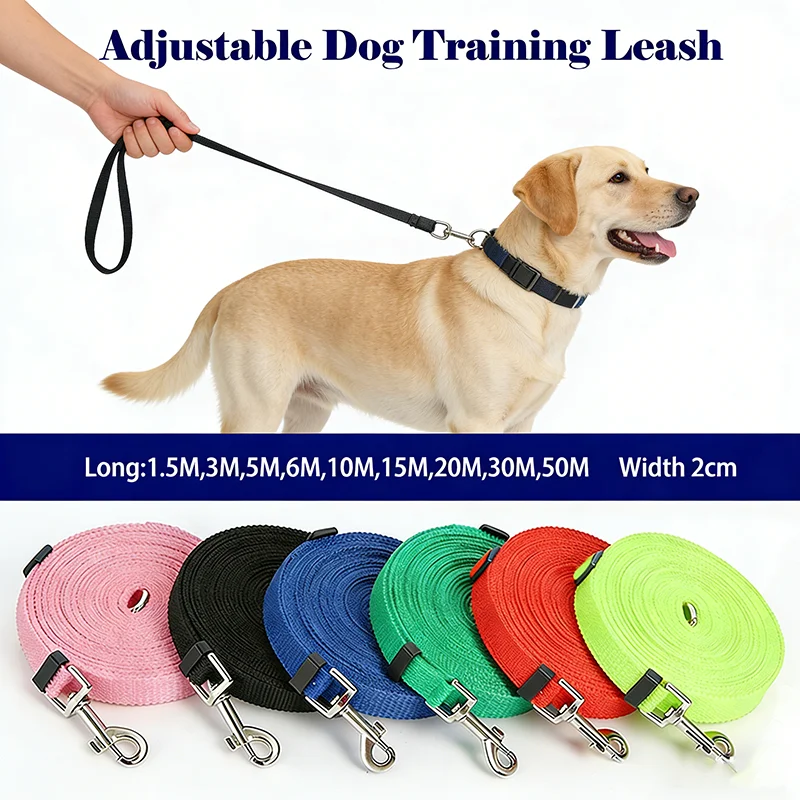 Adjustable Long Tracking Dog Leash 1.5M-50M Training Walking Rope Durable Traction Belt Outdoor Dog 1005011990262589