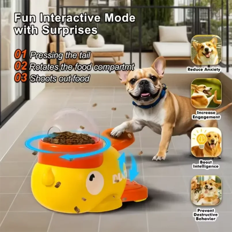 Dog, Cat, Pet Feeder, Little Yellow Duck, Interactive Puzzle Dog Feeding Machine, Puppy 1005011991181329