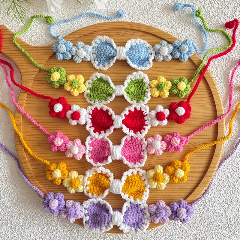 Pet Handmade Woven Collar Love Flower Collar Necklace for Cat Dog Cute Jewelry Decorative Pet 1005011993738322