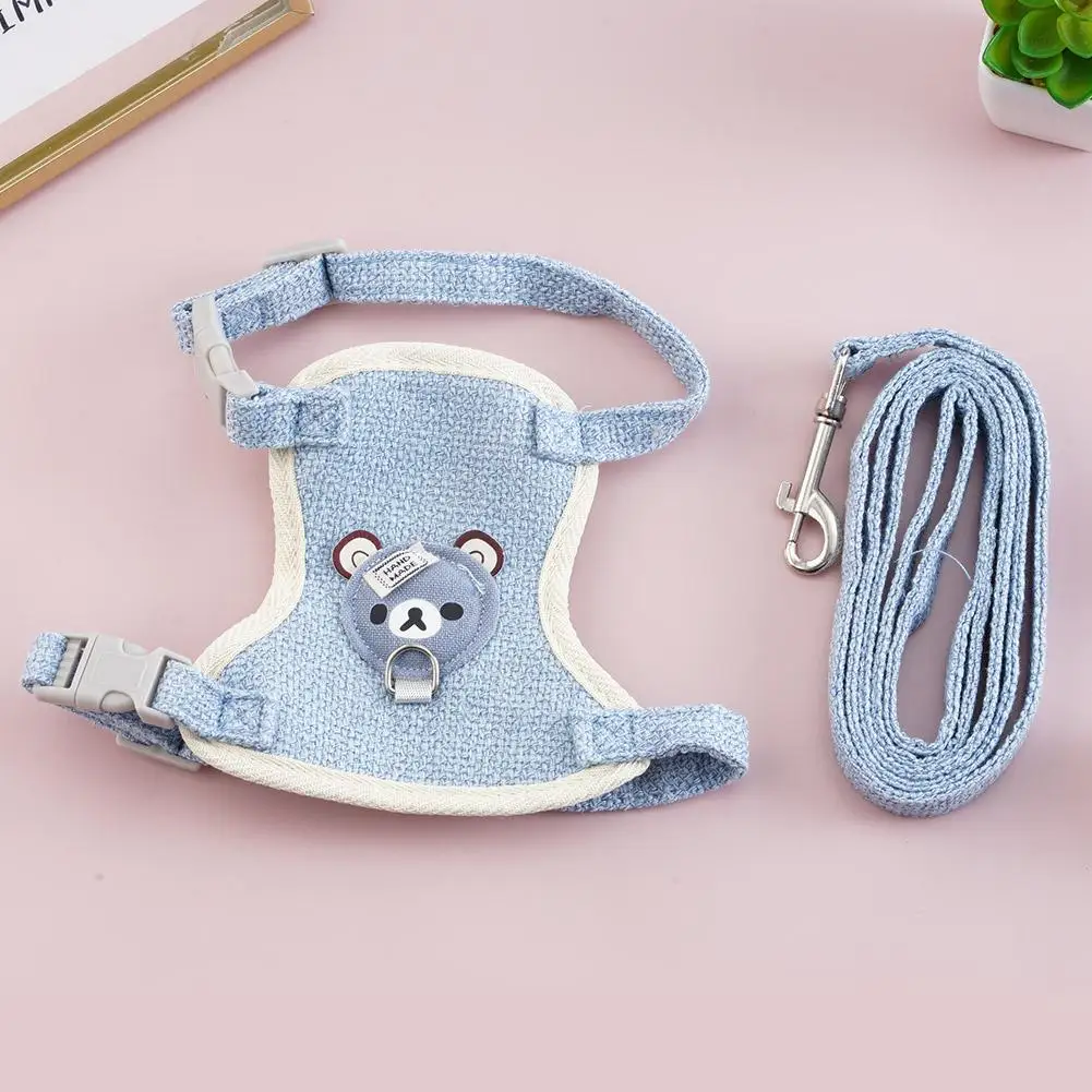 Lovely Small Pet Vest Chest Strap Dog Leash Traction Rope Walking Dog Cat Bunny Vest Harness Poodle 1005011993977049