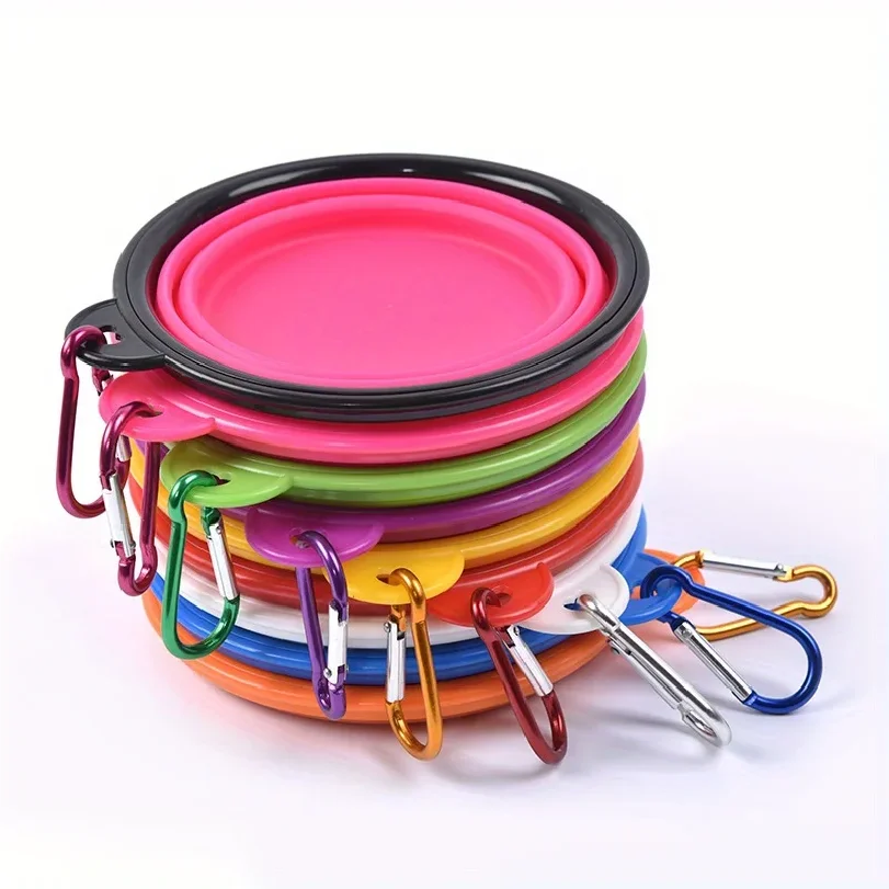 Dog Folding Bowl Portable Dog Travel Bowl Dog Food Water Bowl for Outdoor Walking Silicone 1005011993988611