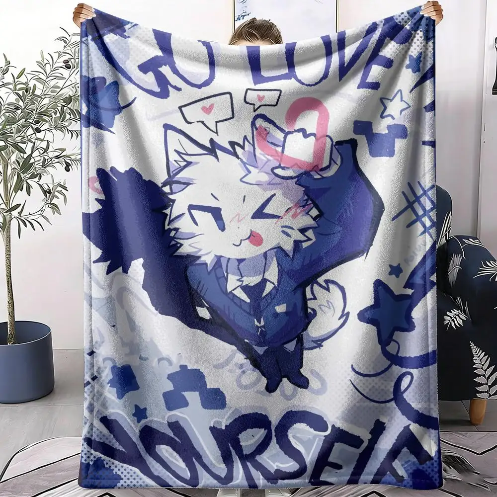 Cute B-Boykisser Cat Throw Soft Flannel Throw Summer Blanket Lightweight Cozy Nap Blanket for Sofa 1005011994311691