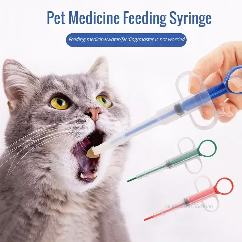 Pet Pills Applicator Cat Dogs Syringe Medicine Water Milk Feeder Insect Repellent Supplies (1 Set) 1005011994710042