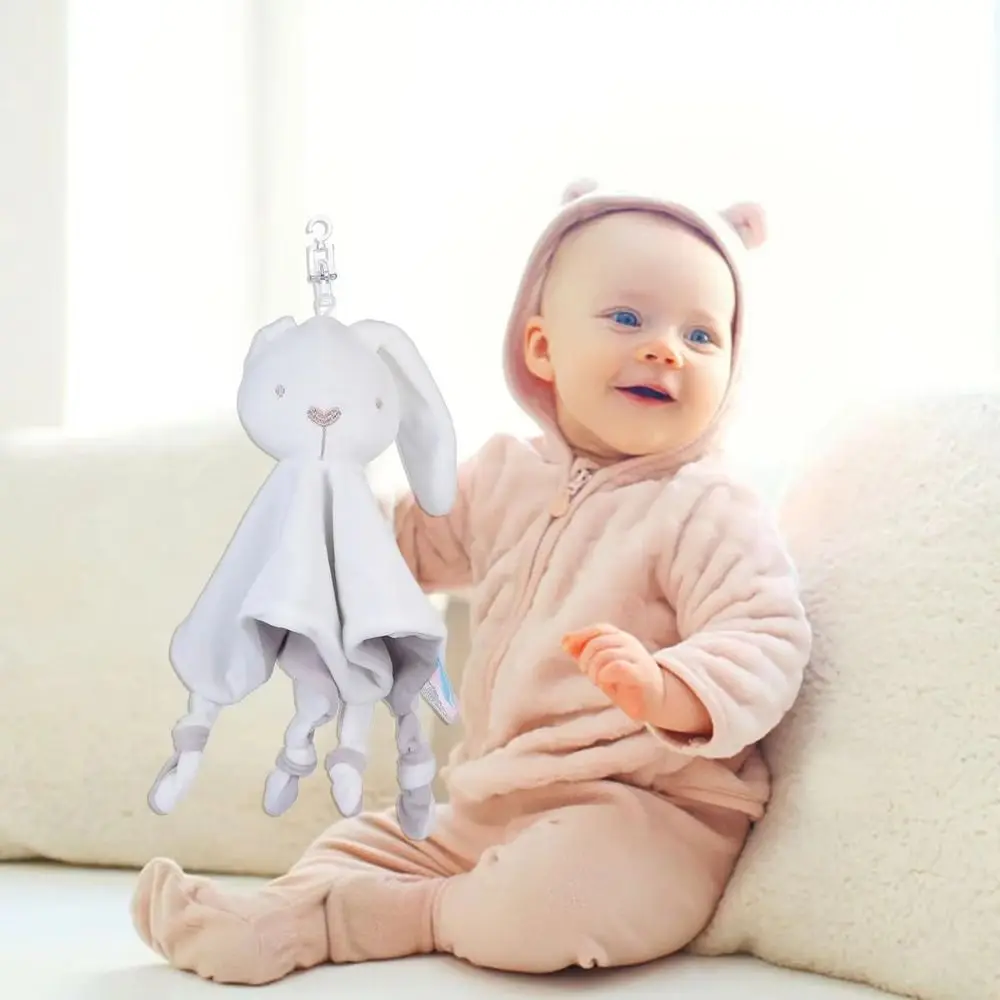 Blankie Soft Stuffed Animal Bunny Comforting Soothing Design Rabbit Security Blanket Cotton Fabric 1005011995939649