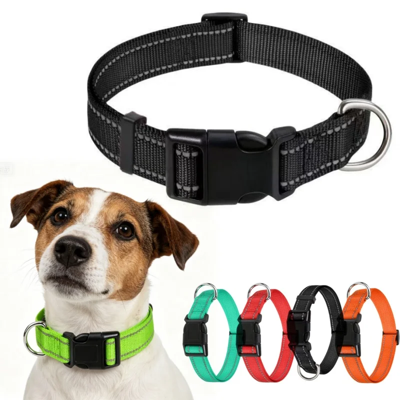 Pet Collar, Reflective Dog Collar, Adjustable to Prevent Strangulation, Shockproof 1005011996991961