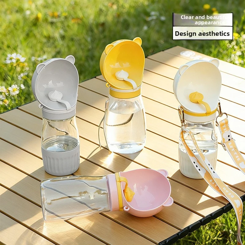 2 in 1 Dog Water Bottle with Food Container Portable Pet Travel Feeder Drinking Cup for Small Large 1005012000117487