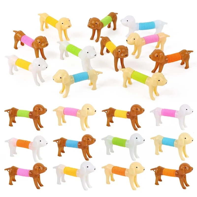 Durable Colorful Stretchable Dog Toy 6/12PCS Telescopic Spring Animals Sensory Stress Relief 1005012000887865