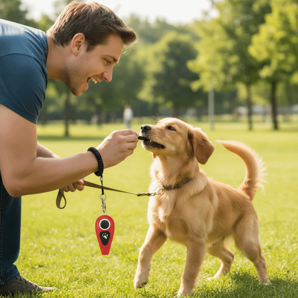 2 in 1 Pet Training Clicker Adjustable Wrist Strap Portable Dog Training Whistle Professional 1005012001942450