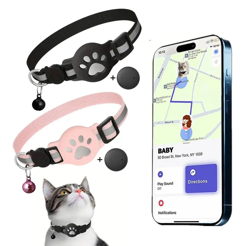 Reflective Cat Collar for Airtag Case Anti-Lost GPS Tracker Protective Cover Waterproof Kitten 1005012002143413