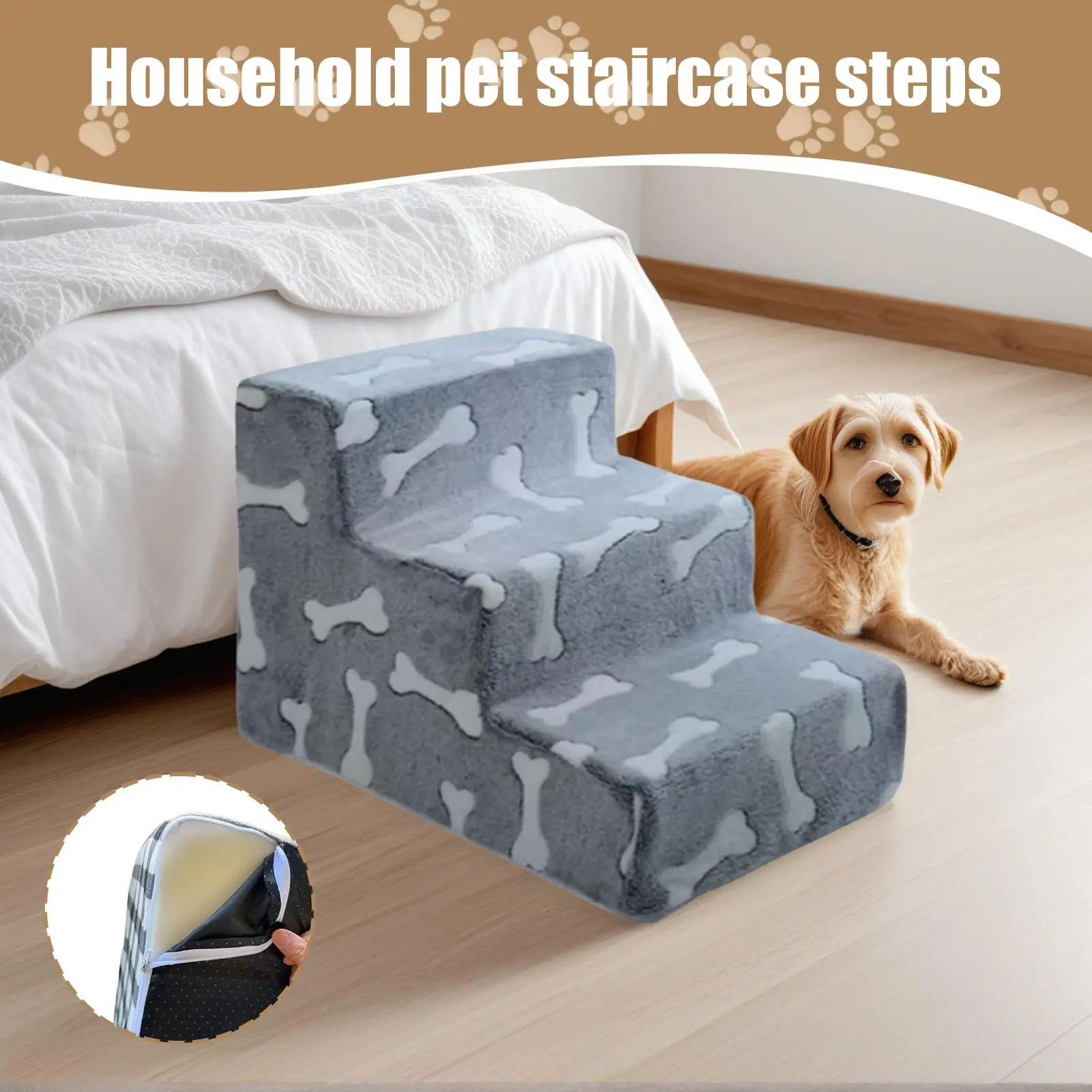Ladder Dogs Pets Bone Shape Puppys Stairs Beside The Sofa Bed Ramp for Dogs Protecting Pets Joint 1005012003764638