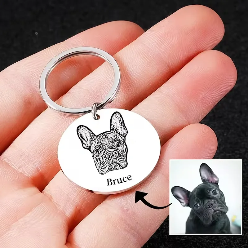Custom Pet Name Puppy Anti-lost Collars Personalized Cute Engraving Stainless Steel Tag Dog Cat 1005012007449048