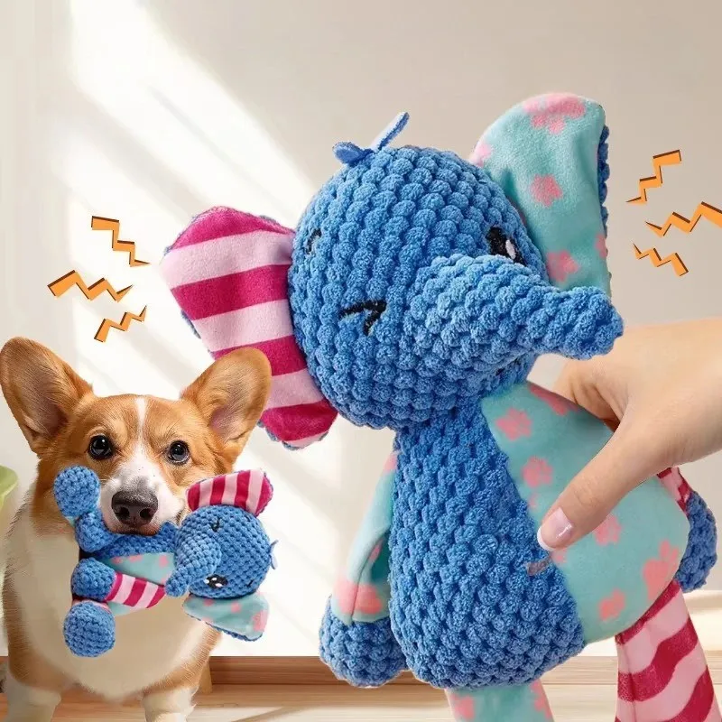Pet Plush Toy Cat Dog Puzzle Toy Cute Animals Bite Resistant Interactive Squeaky Pet Dog Teeth 1005012009513793