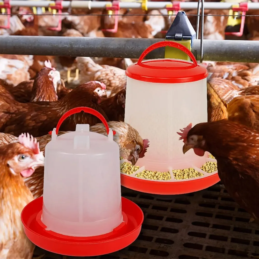 3kg+3L Poultry Feeder And Waterer Water Food Dispenser Automatic Chicken Birds Chick Waterer 1005012010411759