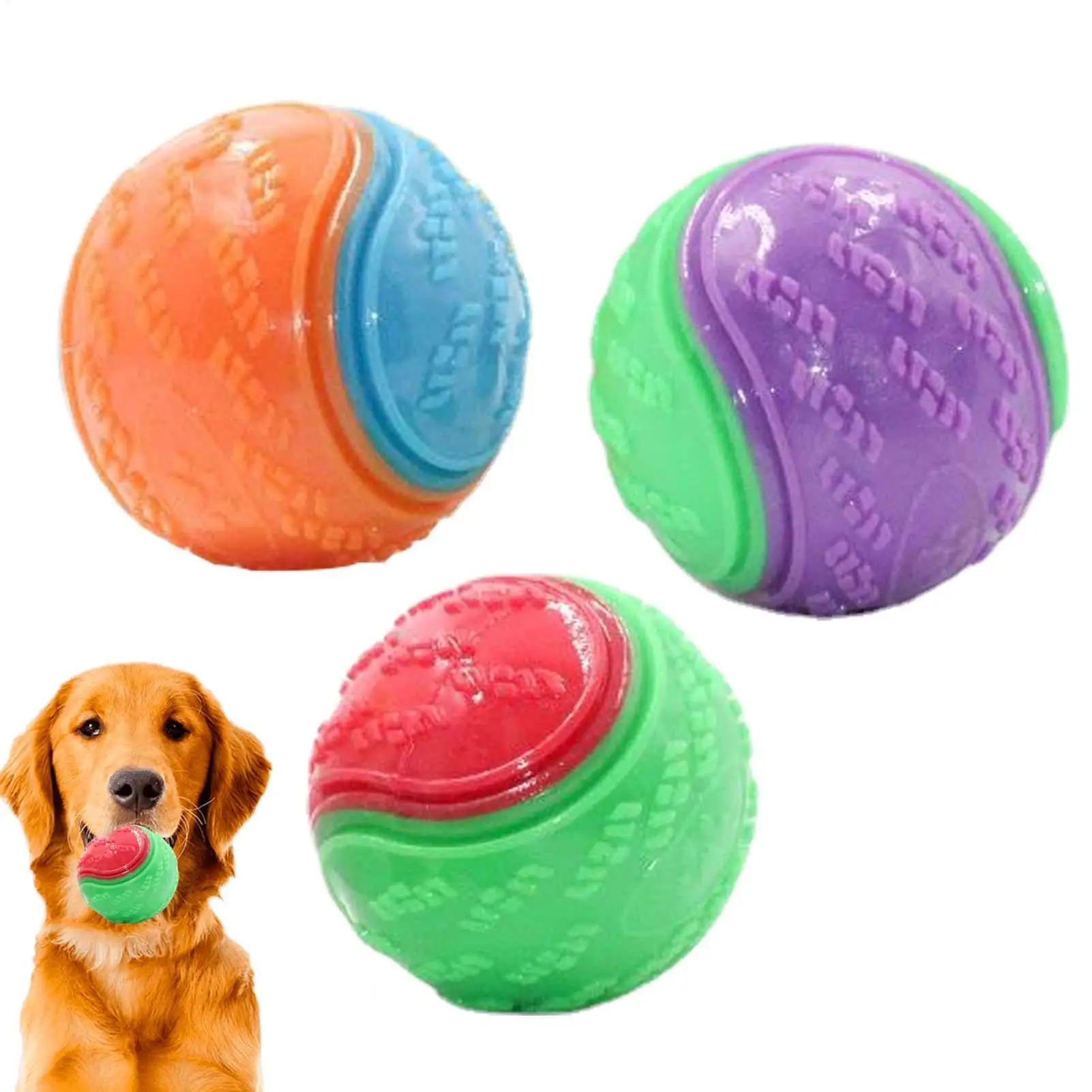 Dogs Chew Ball Interactive Toys Soft Toys for Dog Pet Teeth Cleaning Bite Resistance Squeaky Dog 1005012011084899