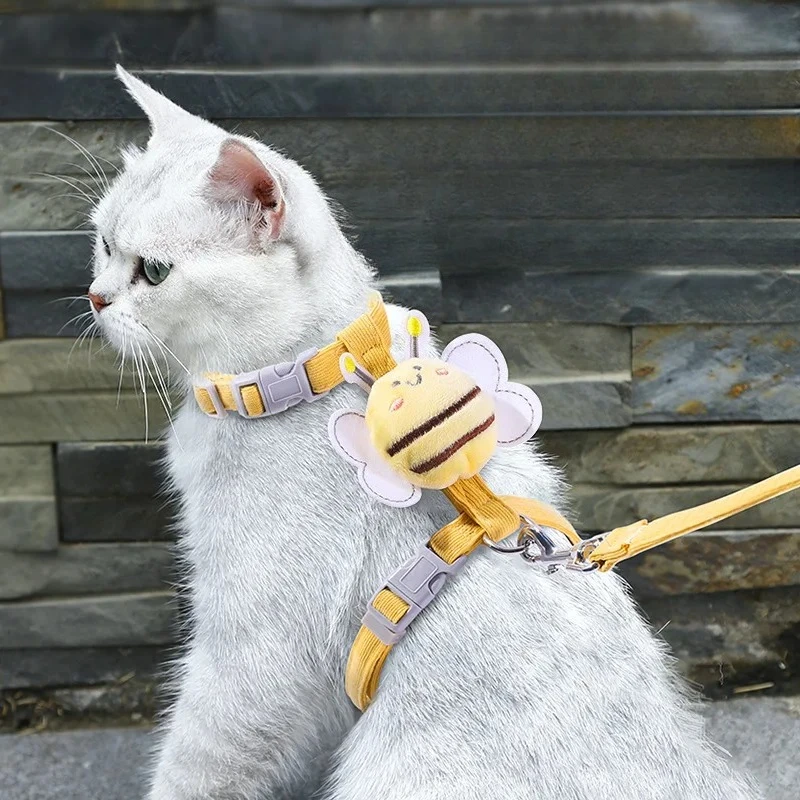 Cat Harness and Leash Sets Adjustable Dog Harness for Small Dogs Breashable Pet Harness Out Walking 1005012012482343