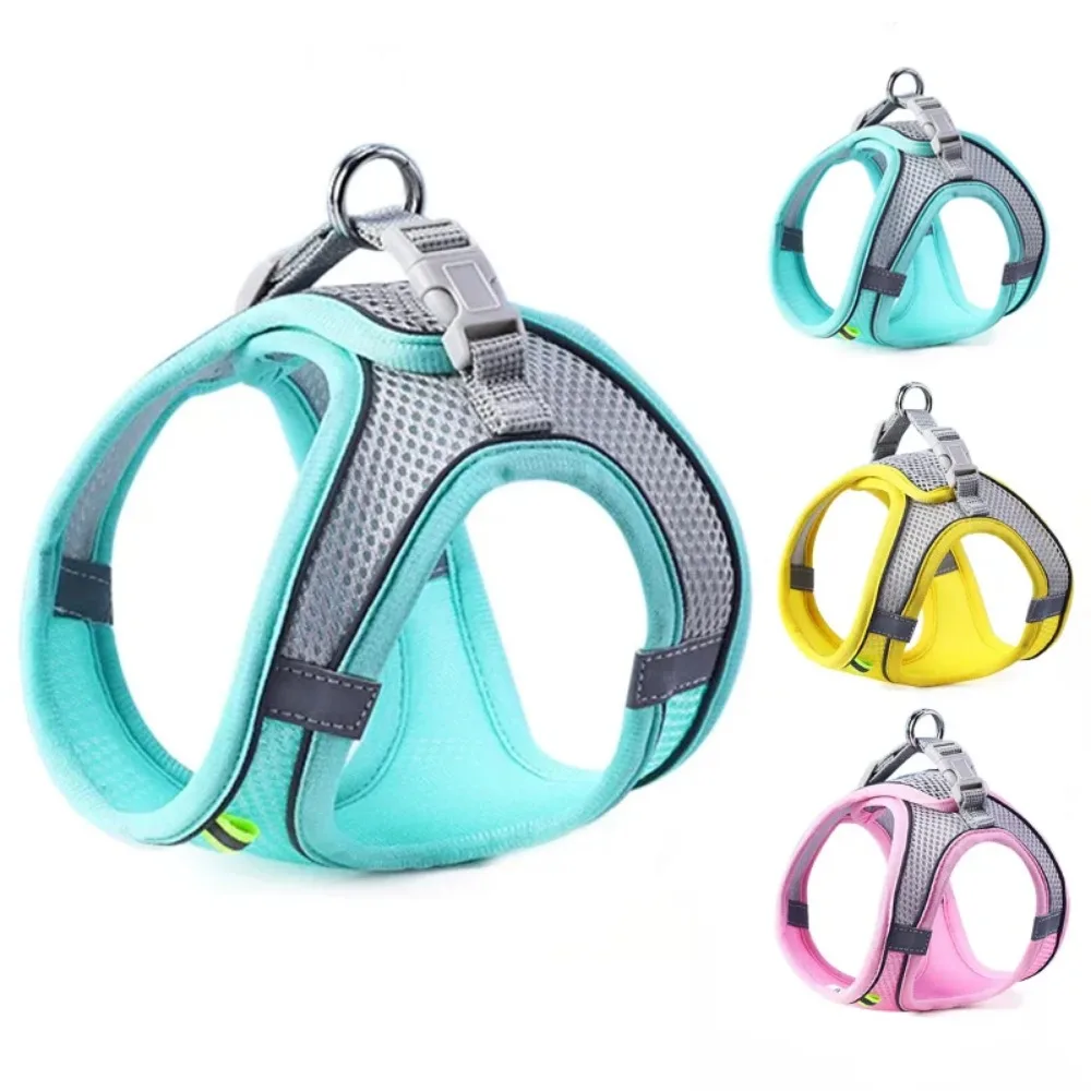 Reflective Pet Harness Vest Leash Set Breathable Adjustable for Small Medium Dogs Cats Outdoor 1005012015385096