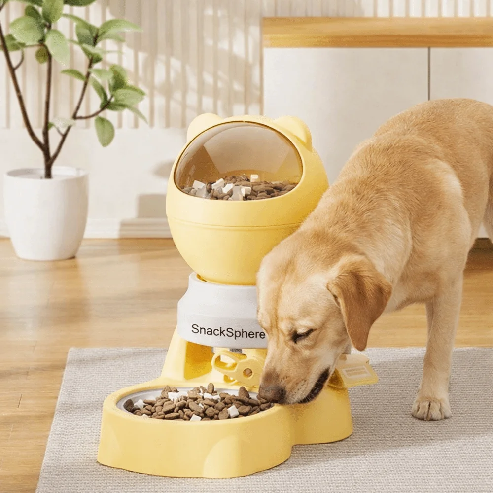 Large Capacity Automatic Pet Feeder Visual Window Leak-Proof Cat Press Feeder Detachable Portion 1005012017357937