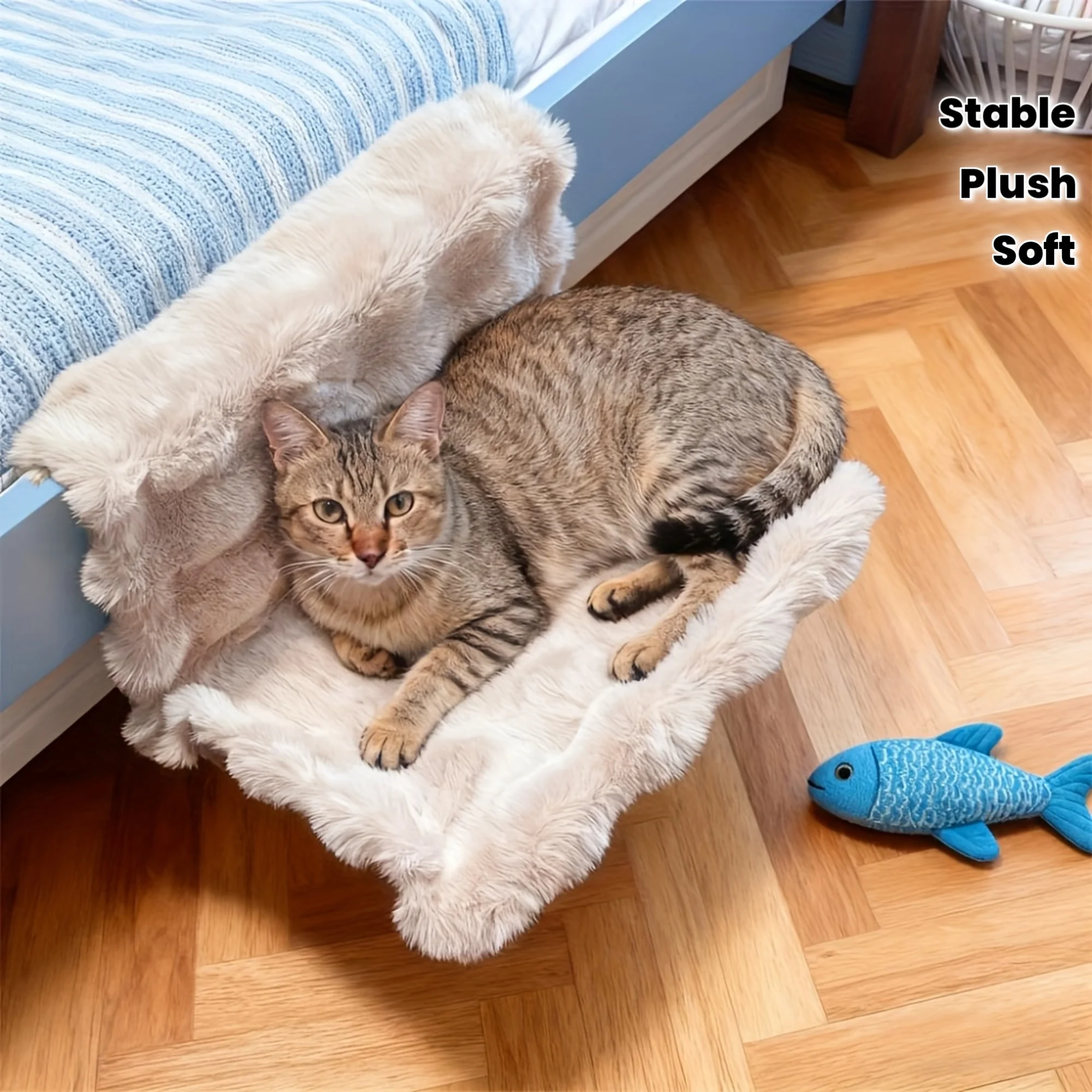 1 piece of cat bedside hammock, plush pet bed, removable and washable, four seasons, universal 1005012018619386