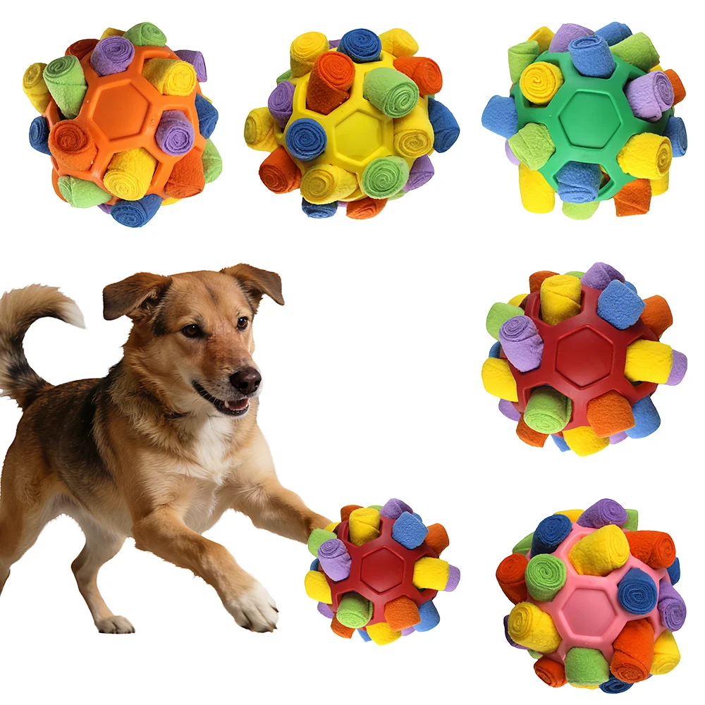 Pet Treat Dispenser Ball, Dog Sniffing Ball Puzzle Ball, Bite-Resistant Multifunctional Feeding Toy 1005012020428909