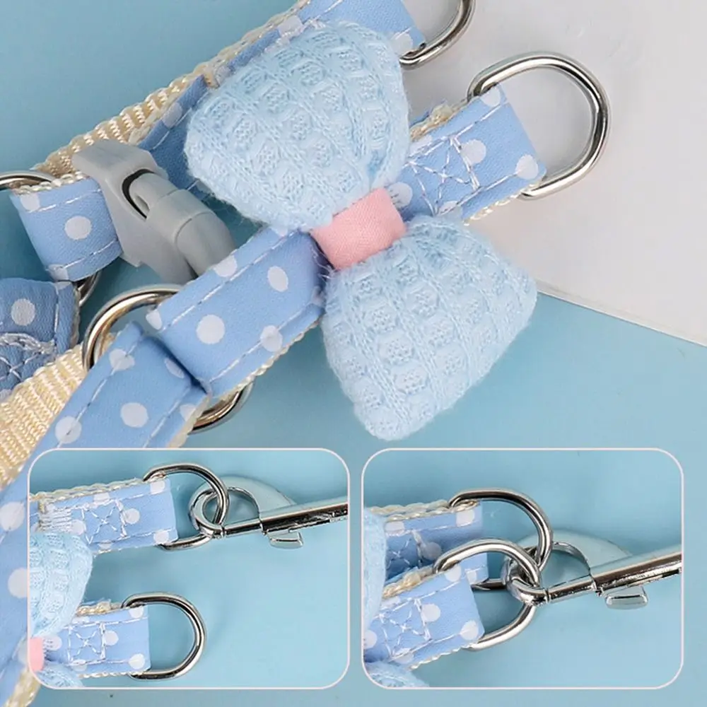 Fashion Bow Dog Harness Breathable Anti Break Dog Chest Walking Pet Walking Rope for Samll Medium 1005012020955445