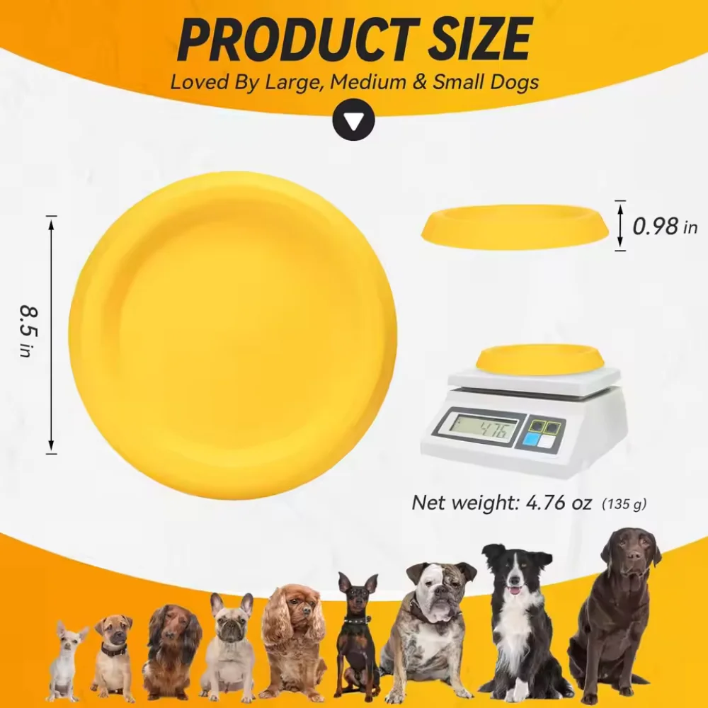 Durable EVA Dog Flying Disc Indestructible Chew Toy For Large Dogs Floatable Dog Frisbee For Pet 1005012021249642