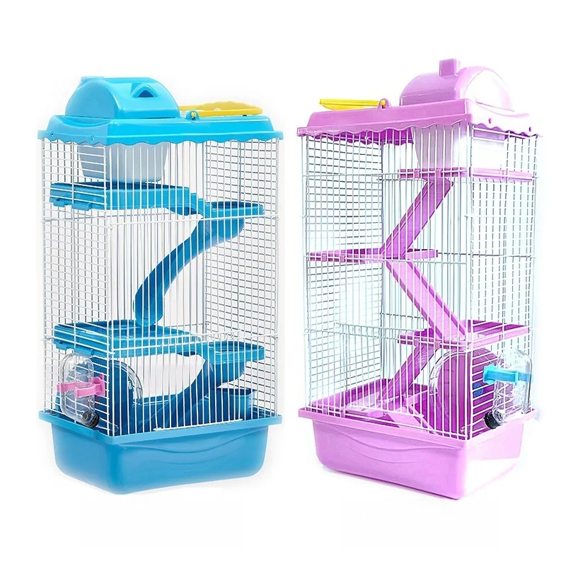 Three Layer Hamster Cage Villa Bear Cage Pet Supplies Golden Retriever Plastic Cover Small Castle 1005012023664754