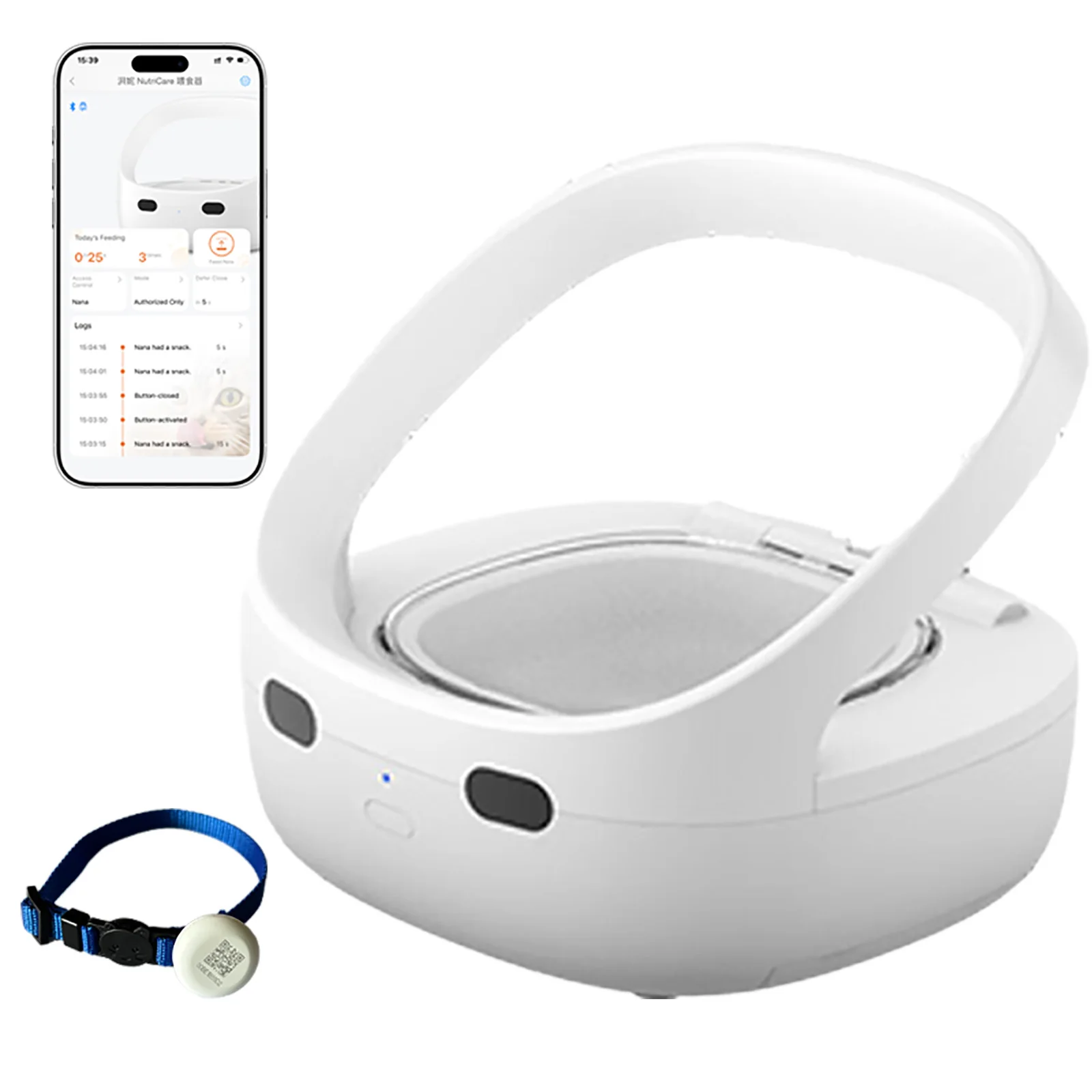 RFID collar activates cat feeder, multi cat intelligent automatic chip feeder 1005012028107928