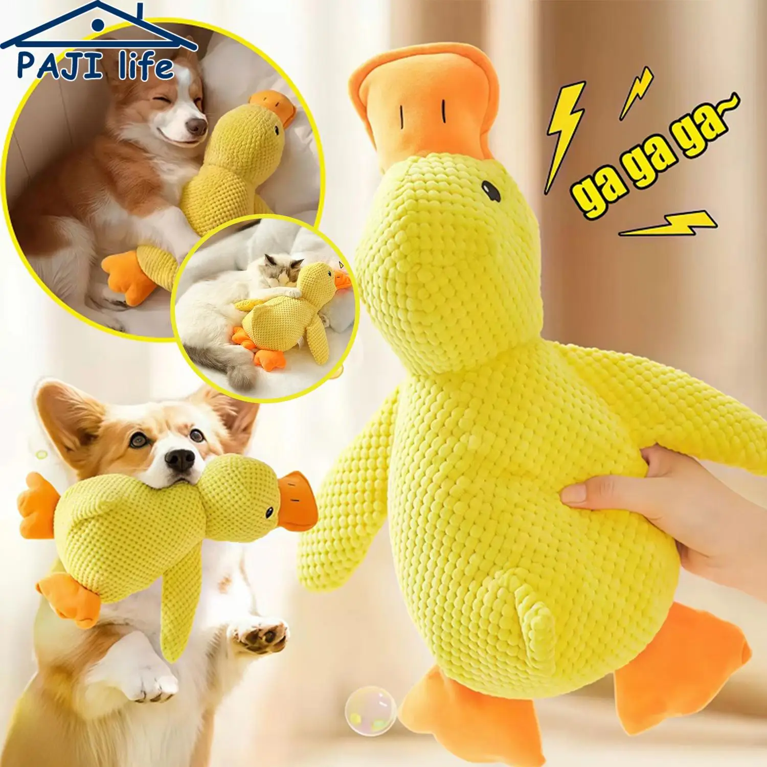 Duck Dog Toy Plush Chew Resistant Durable Dog Toy with Quacking Sound Teeth Grinding Relief Soft 1005012028471833