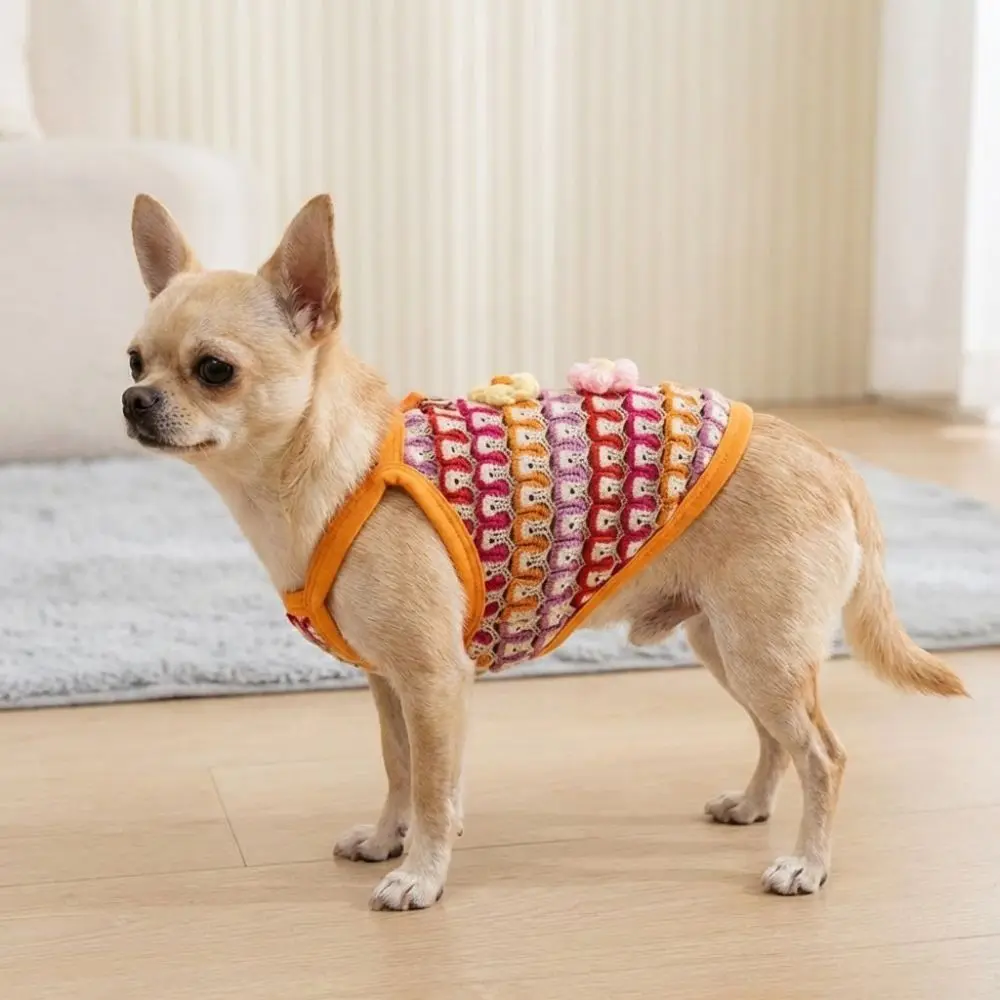 Dog Outfit Breathable Dog Cooling Vest Floral Print Thin Mesh Pet T-Shirt Hollowed Out Puppy 1005012032449730