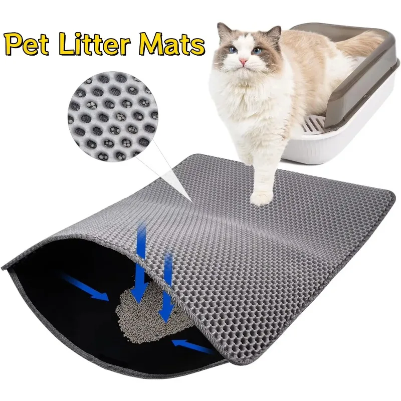 Waterproof Pet Cat Litter Mat Double Layer EVA Foldable Trapping Carpet Bed Pads for Cats Cleaning 1005012033192043