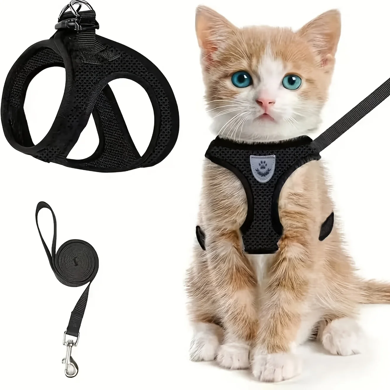 Breathable Vest-Style Pet Harness & Shock-Absorbing Leash 1005012034044071